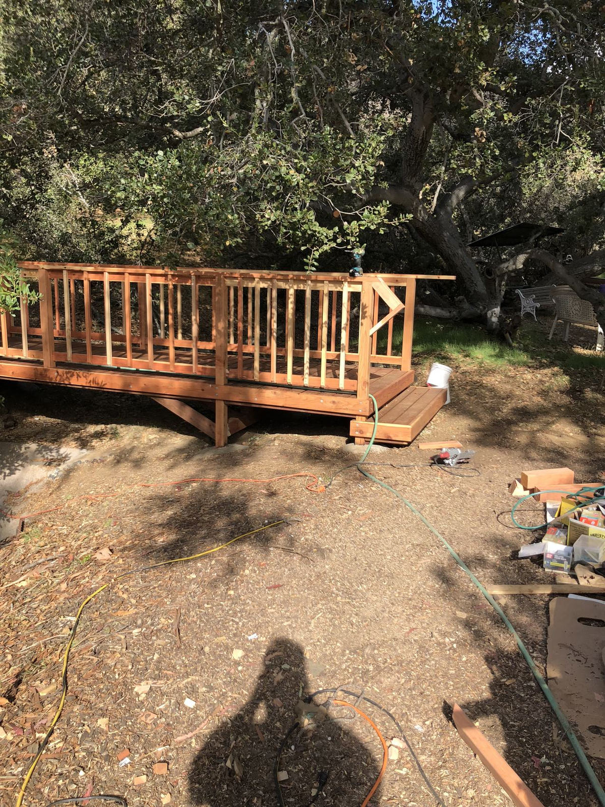 Finished bridge decking and rail, Calabasas