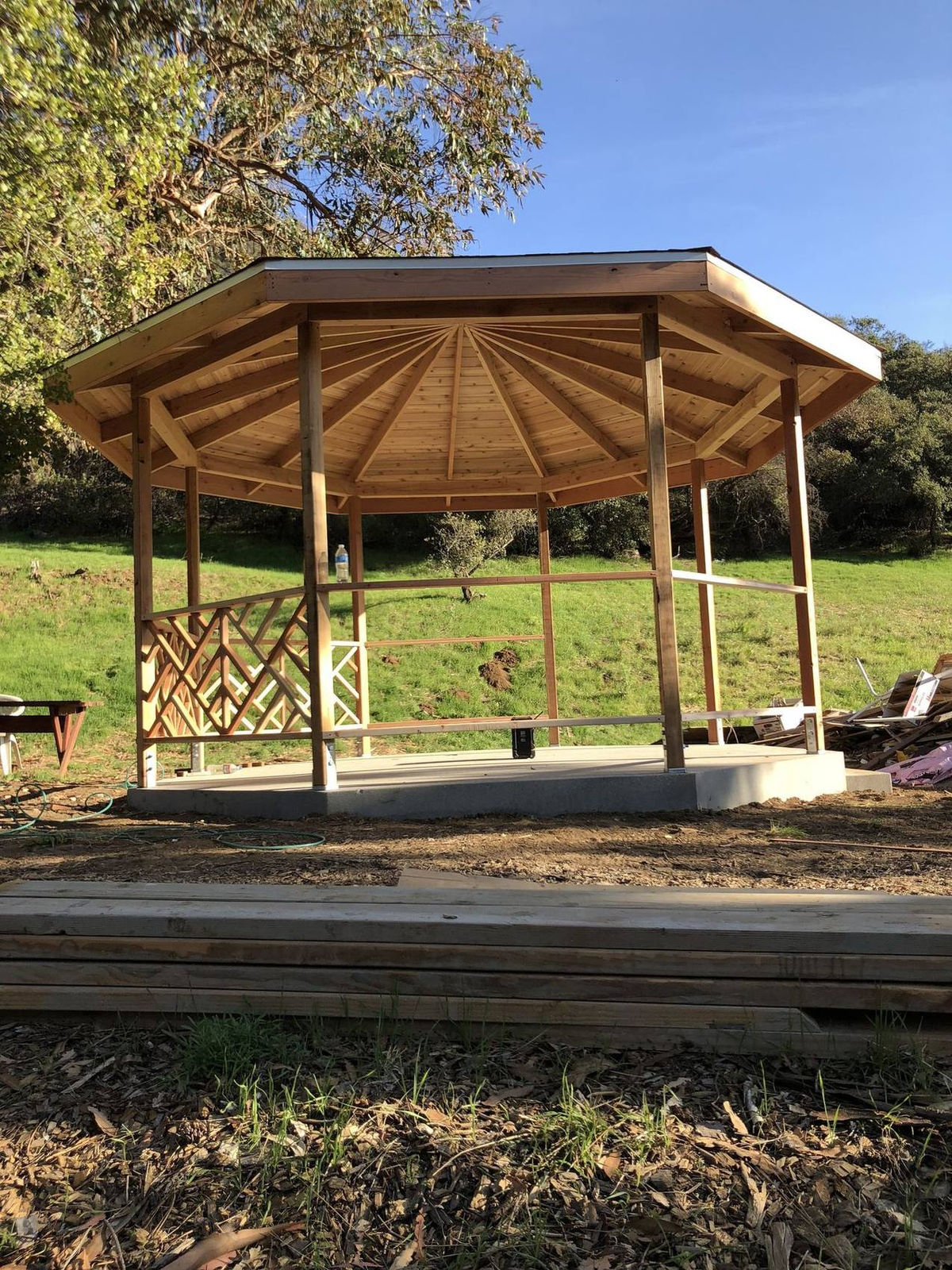 Finished timber gazebo, Calabasas