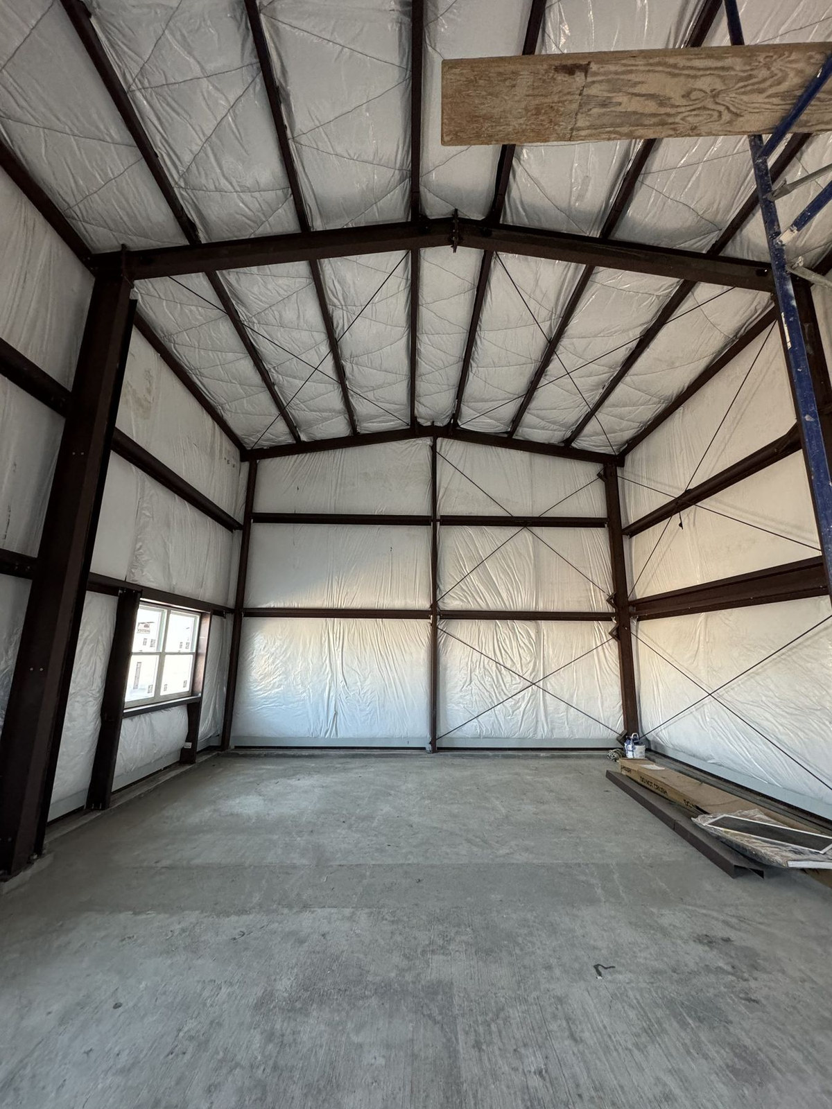 Inside the steel shell before fit out, Carson