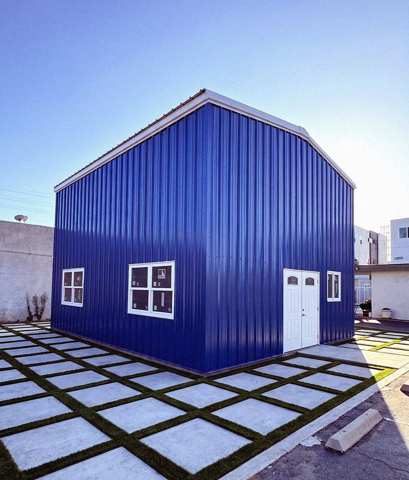 Steel storage building, second elevation