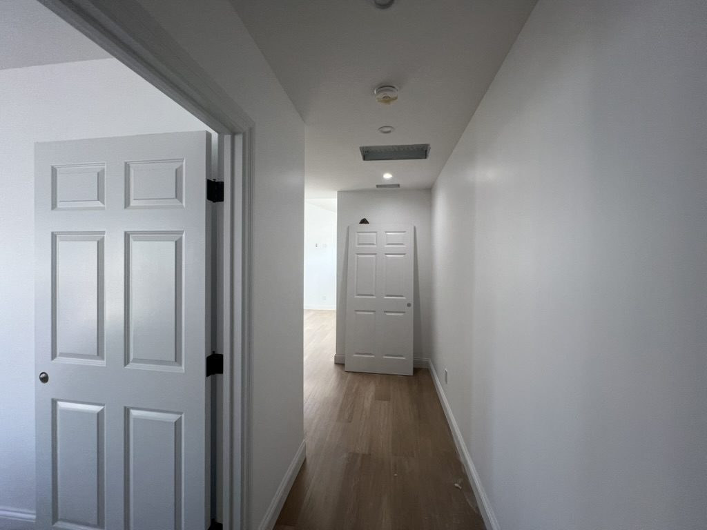 Finished hallway inside the Dalton Ave ADU, Gardena