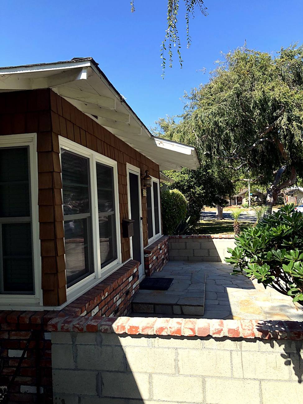Brick planter and paver walkway, Doris Way Torrance