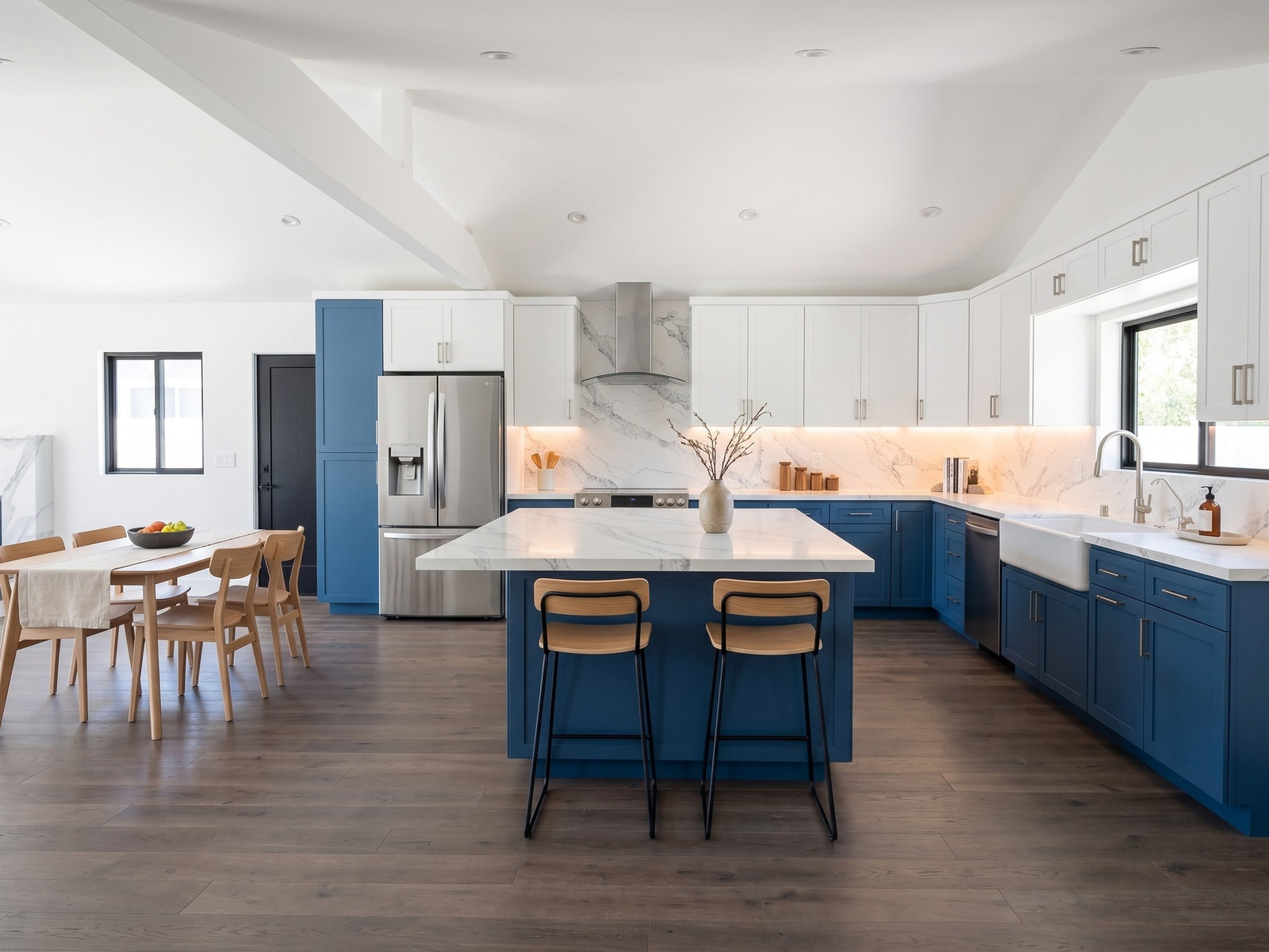 Kitchen and dining room, Hotta Residence full remodel, Torrance