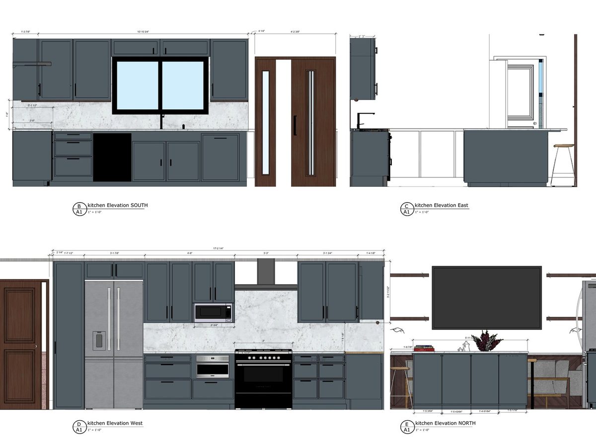 Kitchen elevation drawings