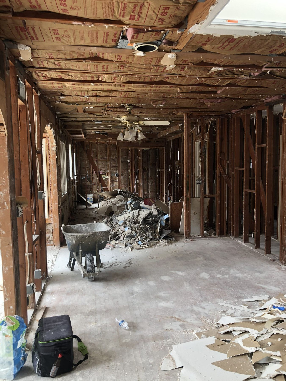 Interior taken back to the studs, Palos Verdes Blvd