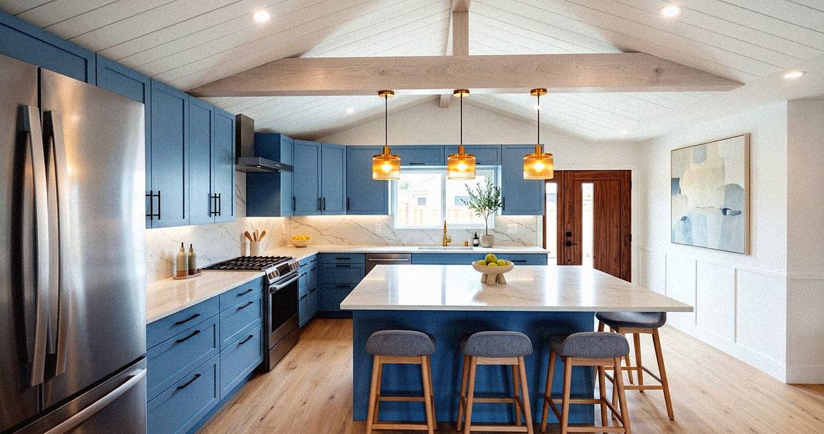 Hotta Residence full remodel kitchen, rendered