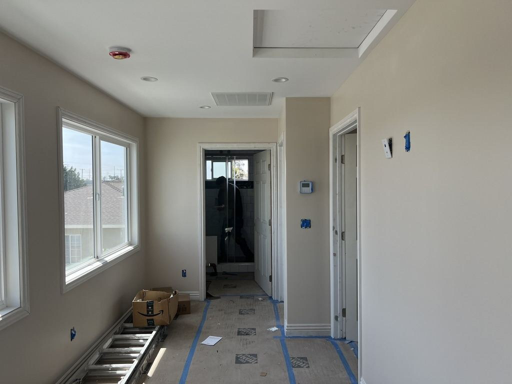 Hall and doorways mid build, Trimper Residence